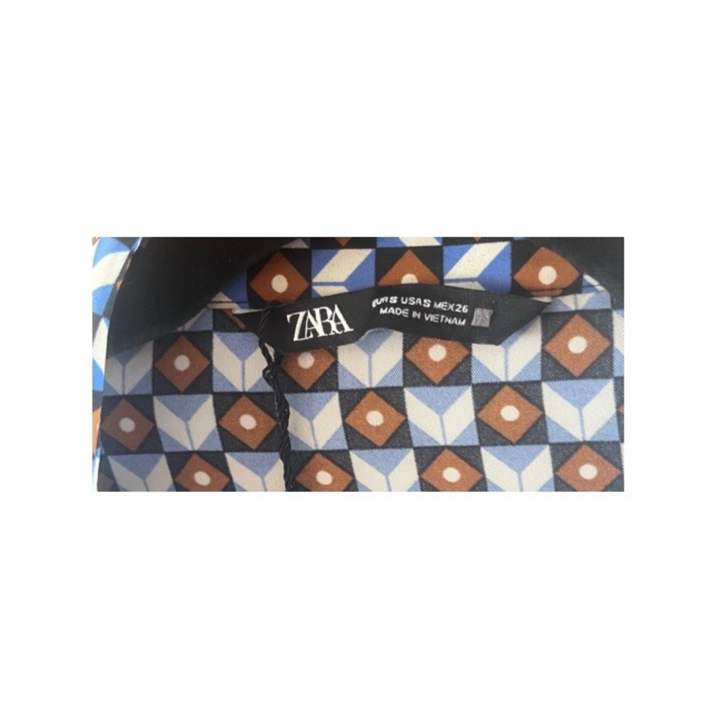 Zara Geometric Printed Button Down Mini Shirt Dre… - image 4